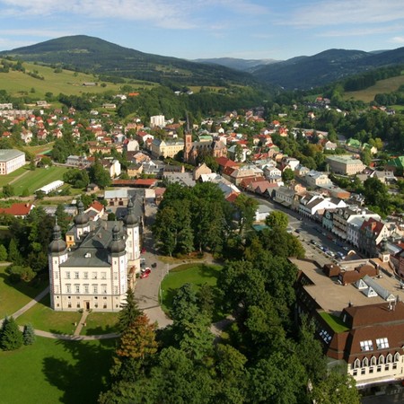 Letecký pohled na Vrchlabí