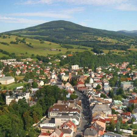 Letecký pohled na Vrchlabí